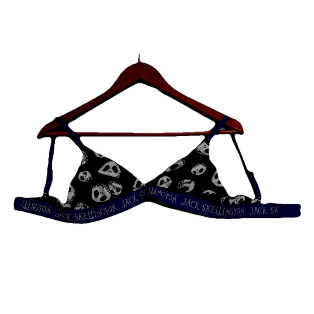 Disney Nightmare Before Christmas Jack Skellington Bralette Bra Sz M Goth
